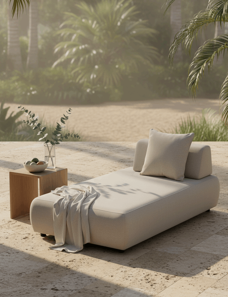 Cove Outdoor Chaise Lounge – Aluminium | Coastal Poolside Lounger