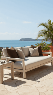 Tolo 3 Seater Outdoor Sofa/Daybed - Aluminium - Coastal Outdoor Living