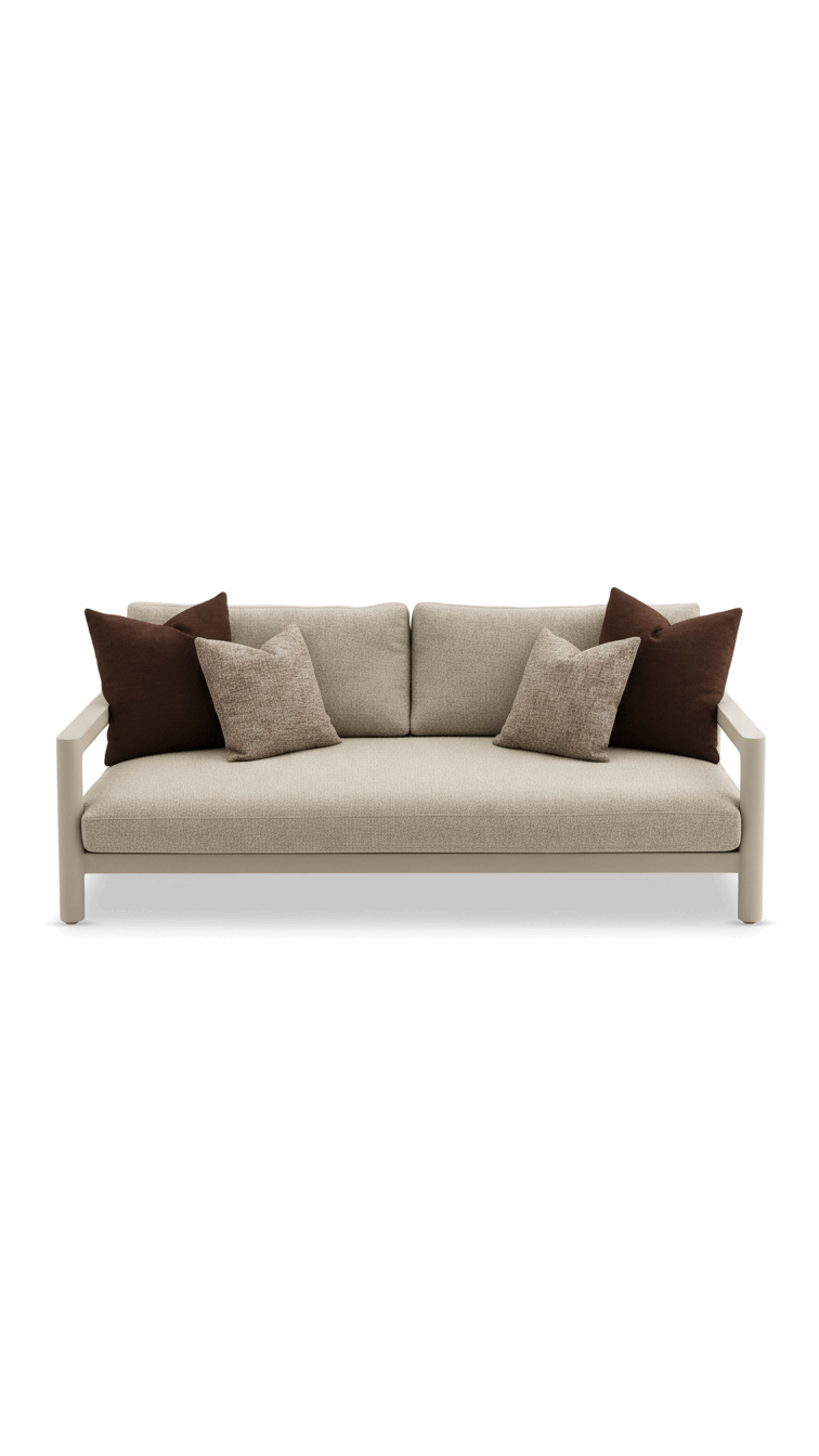 Tolo 3 Seater Outdoor Sofa/Daybed - Aluminium - Coastal Outdoor Living