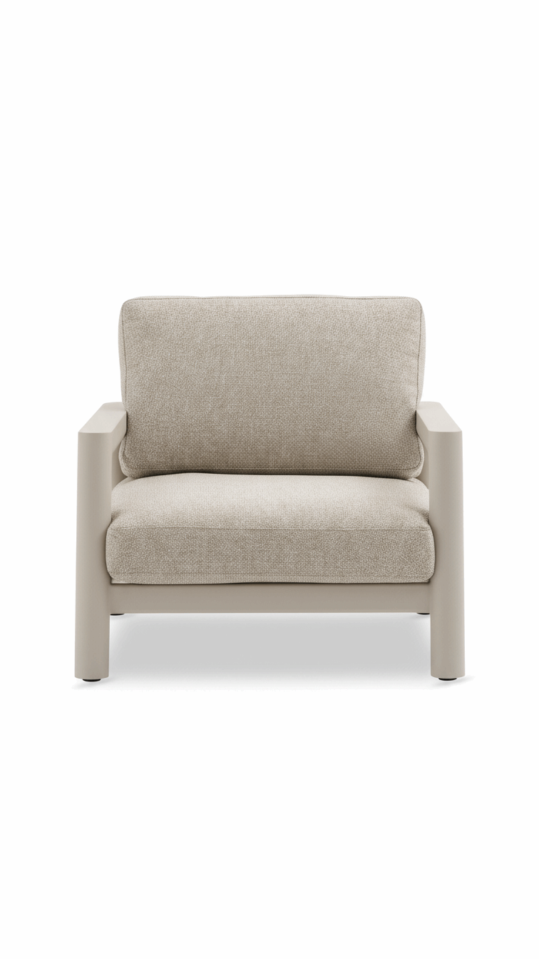 PEBL - Tolo Outdoor Lounge Chair - Aluminium