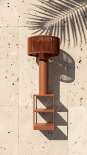 Palm Haus Outdoor Floor Lamp with Side Table – Solar Powered | Coastal Lighting