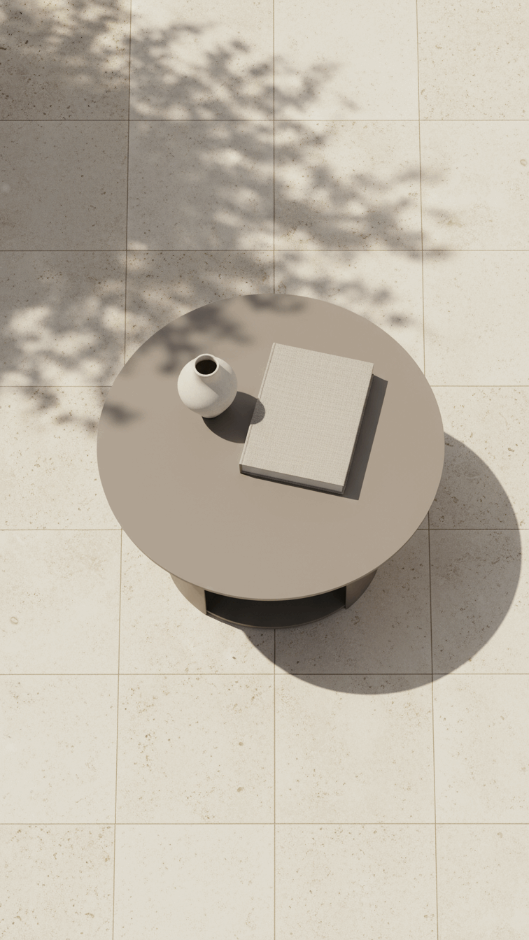 Saltwater Aluminium Outdoor Round Coffee Table – 995dia