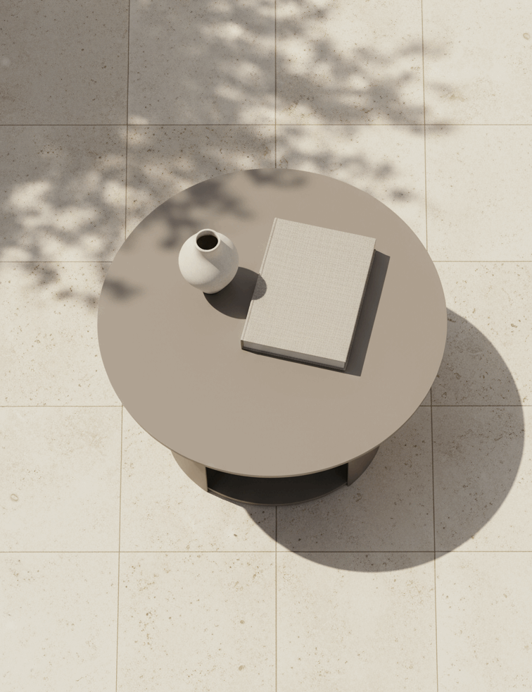 Saltwater Aluminium Outdoor Round Coffee Table – 995dia