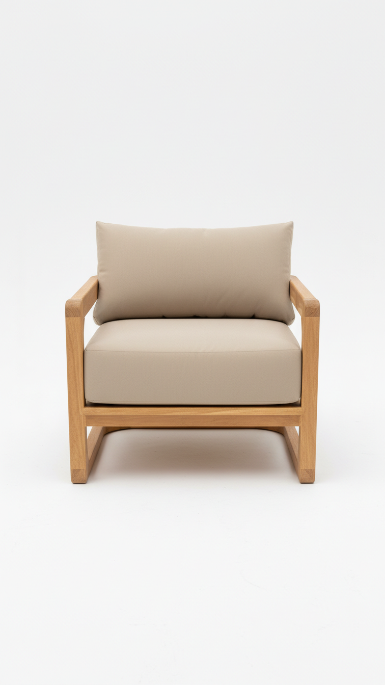 Teak Static Occasional Chair
