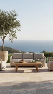 Palm Haus Outdoor Upholstered Rope 3-Seater Sofa