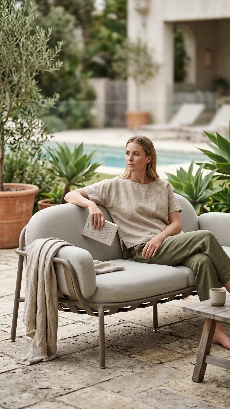 Riverstone Outdoor 3 SEATER SOFA | TAUPE + BEIGE