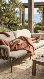 Riverstone Outdoor 3 SEATER SOFA | TAUPE + BEIGE