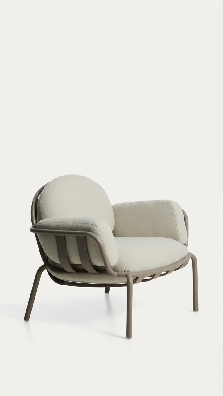 Riverstone Outdoor Armchair - Taupe + Beige