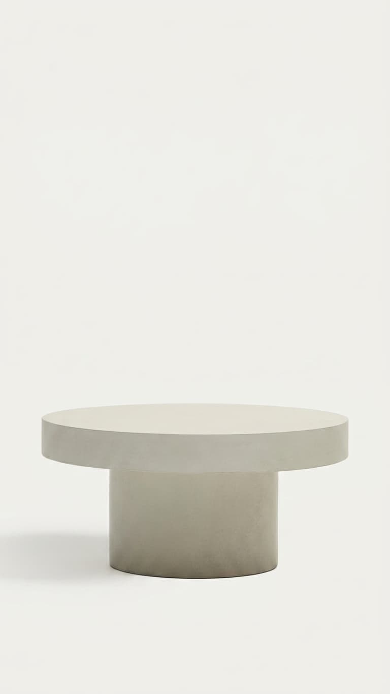Avala Round Outdoor Coffee Table - 90 dia. White
